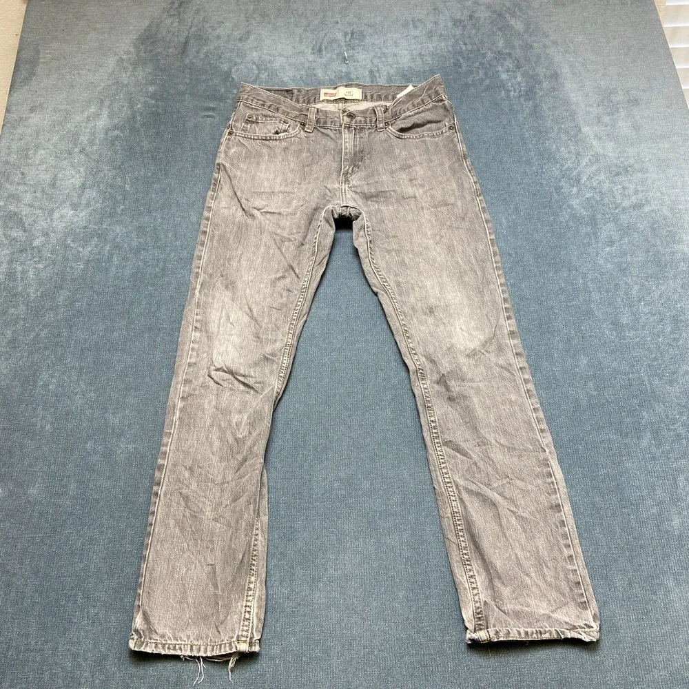 Levi's 511 Skinny Jeans Boys 16 Gray Denim Medium Wash 5-Pockets Streetwear